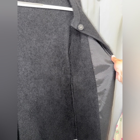 Minnie Rose Black Raccoon Rabbit Hair Wool Sweater Cardigan Size XS - Picture 4 of 8